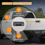 Tailgate Handle Compatible with 2007 08 09 10 11 12 2013 Toyota Tundra Outside Liftgate Latch Tail Gate Car Door Handles with Key Lock Hole Assembly Replaces OEM# 81213, TO1915113, 69090-0C040
