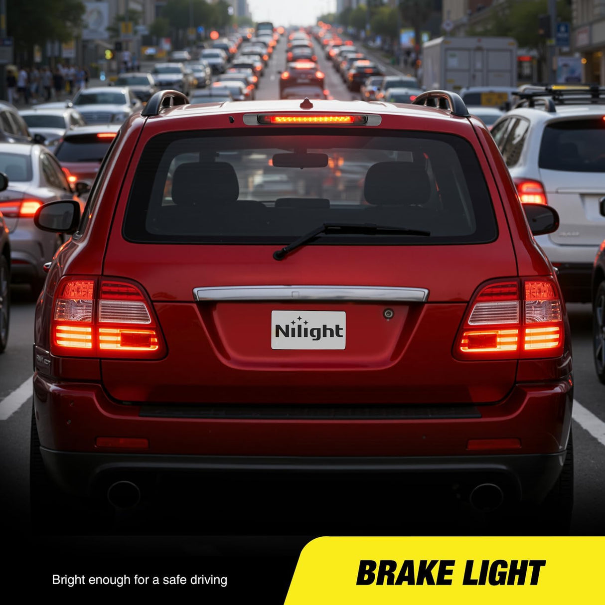 Third Brake Light for Toyota Land Cruiser 1998-2007, Smoked Lens | for Toyota Land Cruiser 1998 1999 2000 2001 2002 2003 2004 2005 2006 2007, High Mount 3rd Stop LED Car Rear Cab Center Lamp