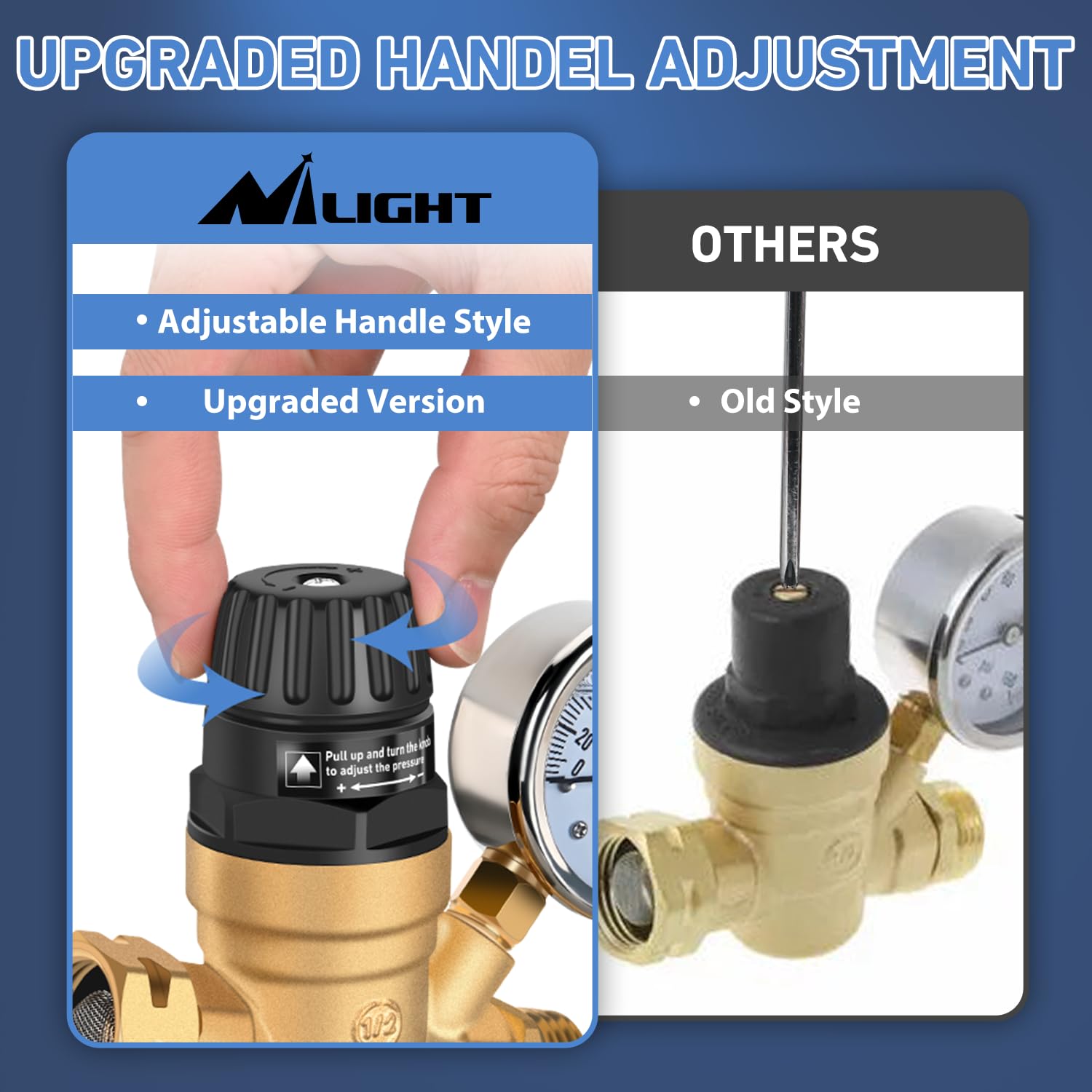 RV Water Pressure Regulator Handwheel Adjustment Nilight