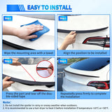 Spoiler Fit for Tesla Model 3 2017-2023 Spoilers for Cars Rear Spoiler Wing Sporty Appearance Rear Trunk Lip Exterior Accessories No-Drill Installation ABS Carbon Fiber Pattern, Matte Black