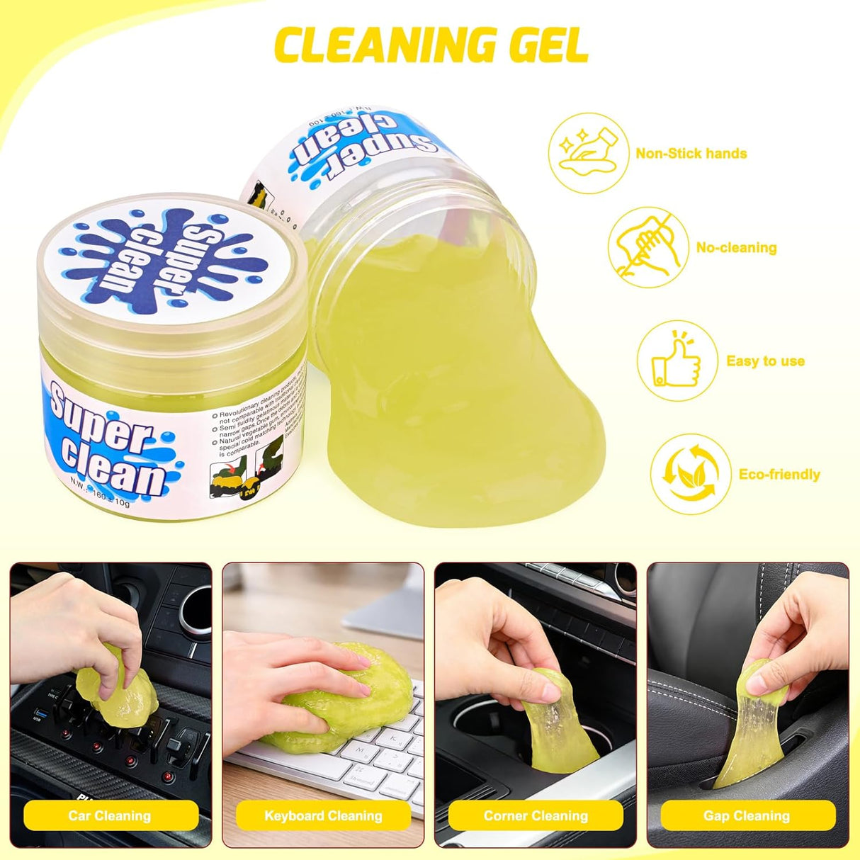 Automotive Tools 15PCS Car Detailing Kit Auto Cleaning Tools Wash Set with Storage Carry Bag Beginners Easy to Use for Interior Exterior Car Care Clean Windshield Dashboard Seat Air Vents Wheels Tires, Yellow