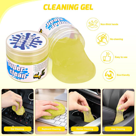 Automotive Tools 15PCS Car Detailing Kit Auto Cleaning Tools Wash Set with Storage Carry Bag Beginners Easy to Use for Interior Exterior Car Care Clean Windshield Dashboard Seat Air Vents Wheels Tires, Yellow