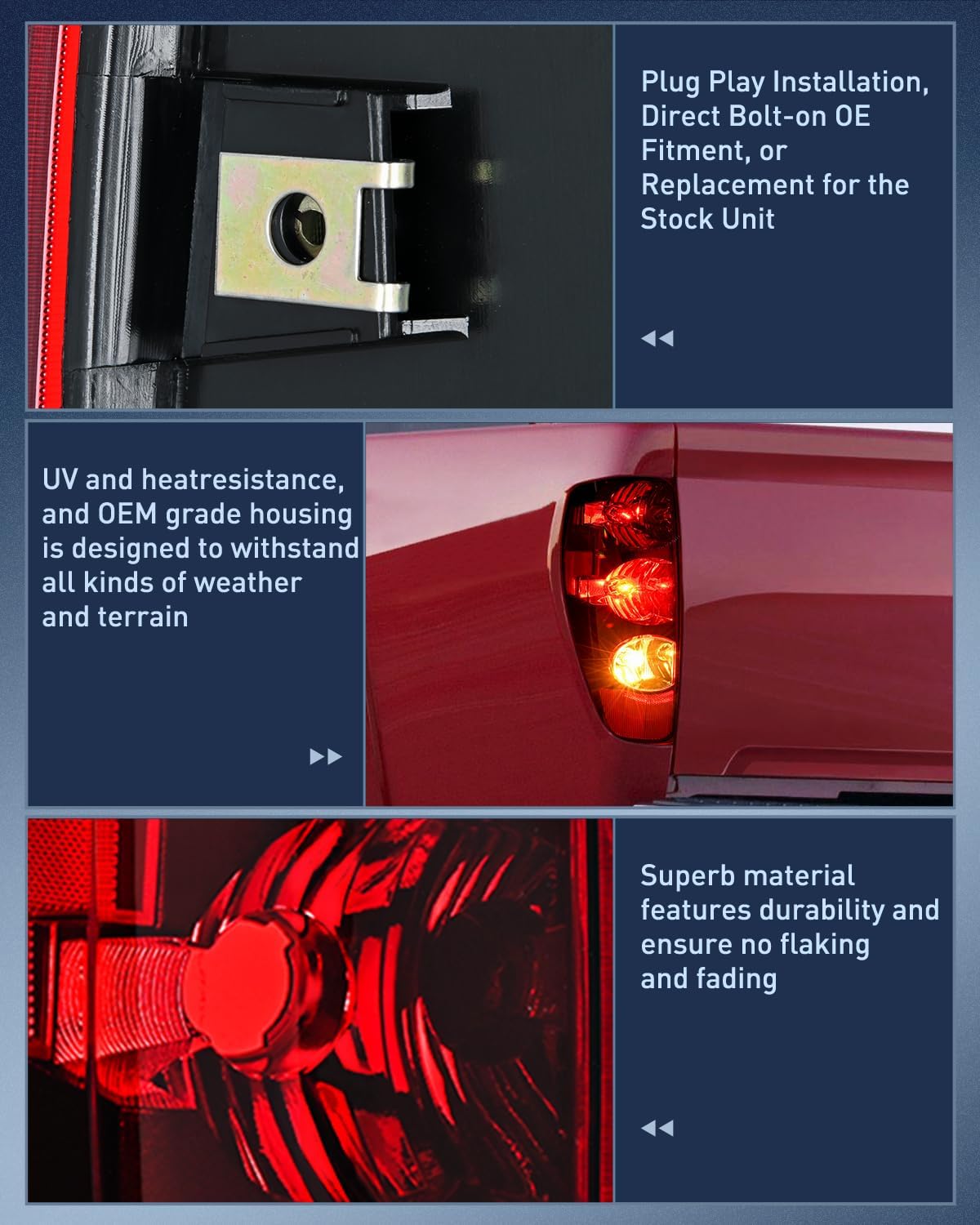 Taillight Assembly Compatible with 2004 2005 2006 2007 2008 2009 2010 2011 2012 Colorado GMC Canyon 2006 Isuzu i280 i350 2007 2008 Isuzu i290 i370 Rear Lamp OE Style Driver Side Red Lens