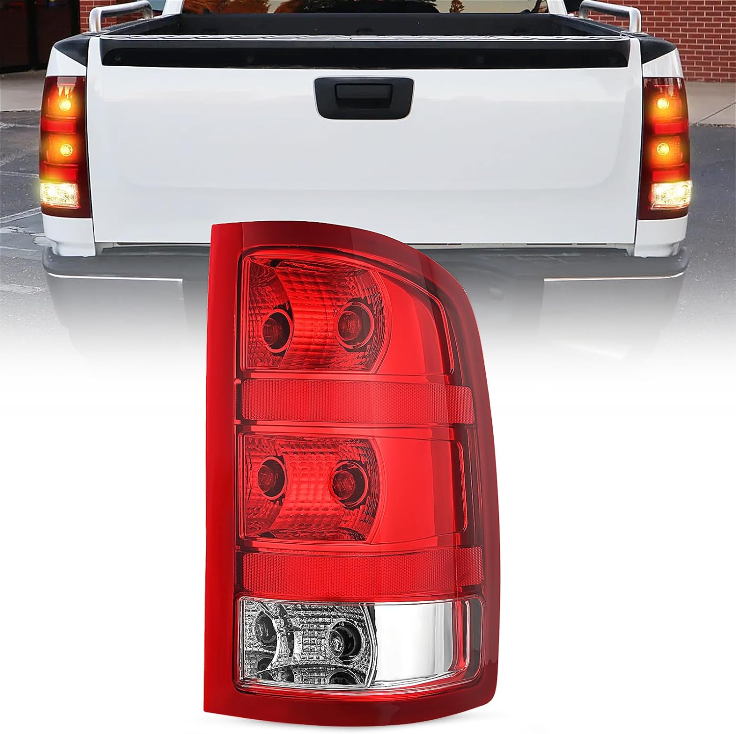 2007-2013 GMC Sierra 1500 2500HD 3500HD Taillight Assembly Rear Lamp Replacement OE Style Passenger Side Nilight