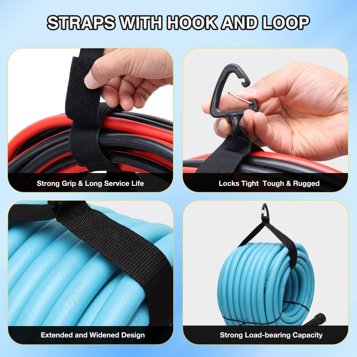 RV Hose Storage Bag 3 Pack Waterproof RV Sewer Hose Organizer Bags with Dual Zipper Closure, Handle & Straps RV Storage and Organization for Sewer, Fresh Water Hoses Camper Tools Accessories