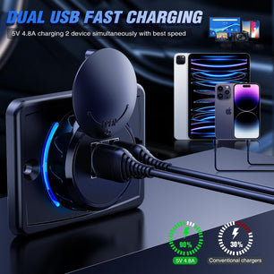 12V 24V Dual USB Charger 3A Car Outlet Nilight
