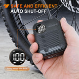 Mini Bike Pump with Gauge 150PSI Presta & Schrader Valve | Compact 150 Psi Fast Inflate Tiny Bicycle Air Pump Portable Air Inflator for Road Mountain E-Bike Motorcycle Ball
