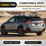 2 Inch Receiver Tow Hitch for 2018-2024 Subaru Crosstrek All | Class 3 Trailer Hitch for 2018 2019 2020 2021 2022 2023 2024 Subaru Crosstrek All Black Powder Coated