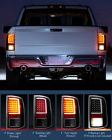 Taillight Assembly Compatible with 2009 2010 2011 2012 2013 2014 2015 2016 2017 2018 Dodge Ram 1500 2010-2018 Ram 2500 3500 Incandescent Type Upgrade LED Tube Tail Lights Rear Brake Lamps