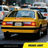 Third Brake Light for Ford Mustang Hatchback 1987-1993 with Spoiler | for Ford Mustang LX Hatchback 1987 1988 1989 1990 1991 1992 1993 with Spoiler Version, High Mount 3rd Stop LED Lamp, Smoked