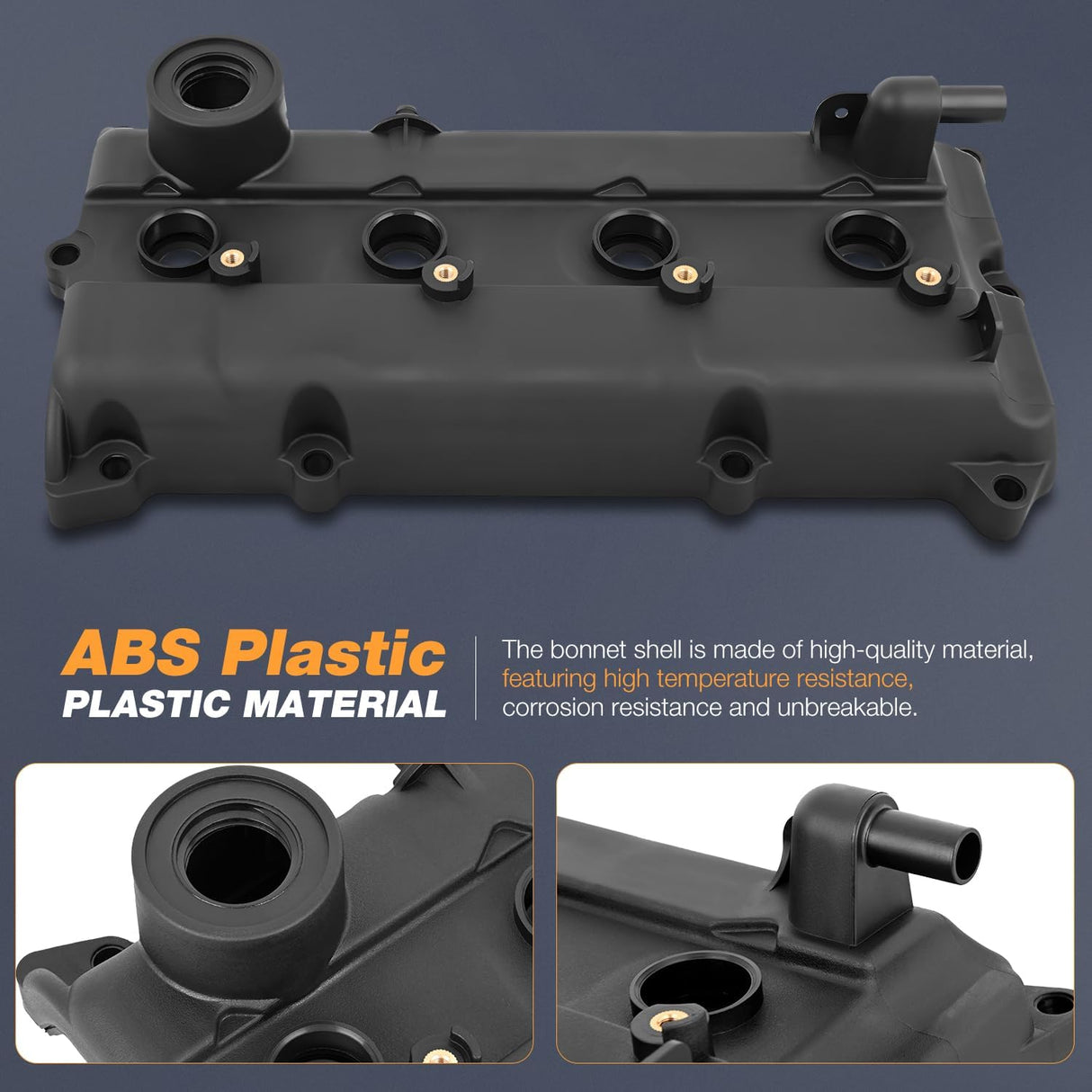 Engine Valve Cover Set for Nissan Altima S SL 2002 2003 2004 2005 2006, Base 2002-2004 2006, for Sentra S 2004, Engine Valve Cover for Sentra SER, SER Spec V 2002-2006, 2.5L (Bolts Included)