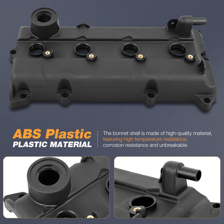 Engine Valve Cover Set for Nissan Altima S SL 2002 2003 2004 2005 2006, Base 2002-2004 2006, for Sentra S 2004, Engine Valve Cover for Sentra SER, SER Spec V 2002-2006, 2.5L (Bolts Included)