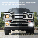 LED Fog Light Assembly Compatible with 2011 2012 2013 2014 2015 2016 Ford F250 F350 F450 F550 with Daytime Running Lights Driving Lamp Plug and Play Driver side and Passenger Side