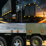 2.5 Inch Amber 13 Leds Round Marker Clearance Light (Pair)