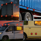 2.5 Inch Red 13 Leds Round Marker Clearance Light (4 Pcs)