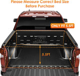 Soft Roll-Up Tonneau Cover for Toyota Tundra 2022 2023 2024 2025 2026 5.5ft Bed, Low Profile Weather-Resistant Truck Bed Cover, Cargo Protection