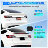 Spoiler Compatible with Tesla Model Y 2020 2021 2022 2023 2024 Spoilers for Cars Rear Spoiler Wing ABS Sporty Rear Trunk Lip Exterior Accessories Easy No-Drill Installation, Matte Black