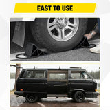 Wheel Chocks, Heavy Duty Wheel Stopper for Car, Truck, RV, Trailer, Caravan, Motorcycle, 8.7 Inch x 4.8 Inch x 4.2 Inch, 2-Pack(Black)