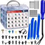 900Pcs Car Push Retainer Clips Auto Fasteners Kit Included 24 Sizes Nylon Bumper Fender Rivets Door Trim Panel Clips with 5 Fasteners Remover 10 Cable Ties for Toyota GM Ford Honda Chevy
