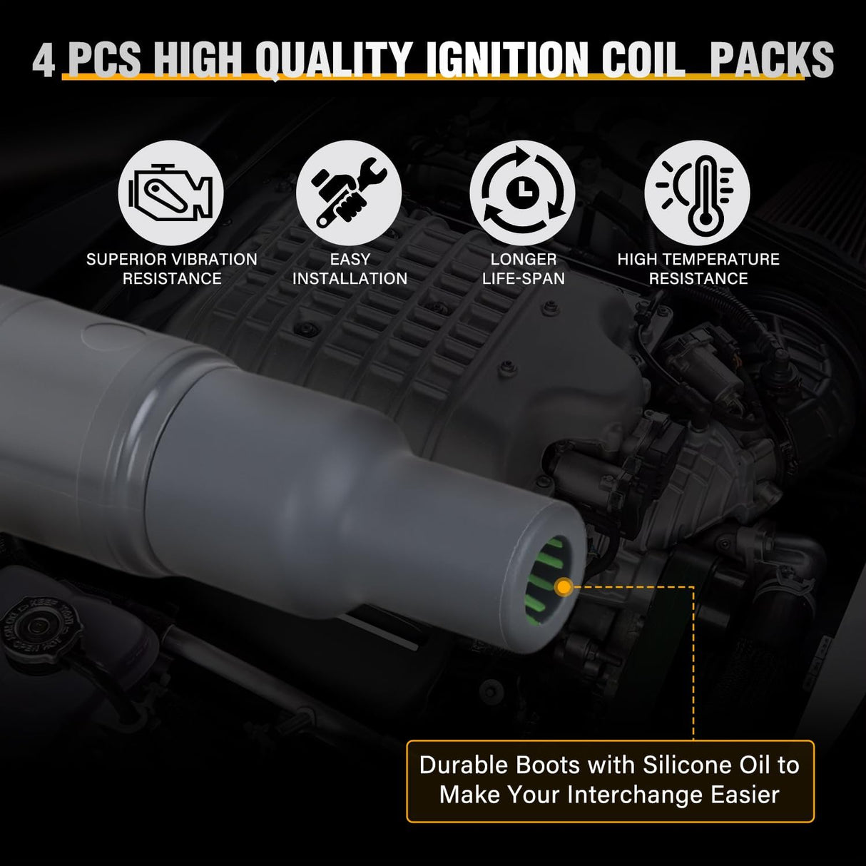Ignition Coil Pack Fit for Scion XA XB Toyota Echo Prius C Camry Yaris 1.5L 2000 2002 03 04 05 06 07 08 09 10 11 12 13 14 15 16 2017 2018 OE# C1304 UF316 5C1293 GN10312 Ignition Coils Set of 4