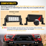 7.5 Inch 36 W Spot LED Light Bar Black Cover | Protective Durable Polycarbonate Lens, Waterproof Dustproof Scratch-Proof for Double Row Side-Mounted Bumper Driving Fog Lamp