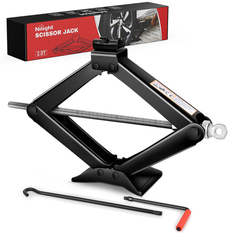 Scissor Jack for Car 2 Ton (4409 lbs), Heavy Duty Steel Scissor Lift Jack Car Kit with Crank Handle for Sedan SUV MPV Tire Changing, 3.9 Inch-15.7 Inch Lifting Range Portable Small Jack, Black