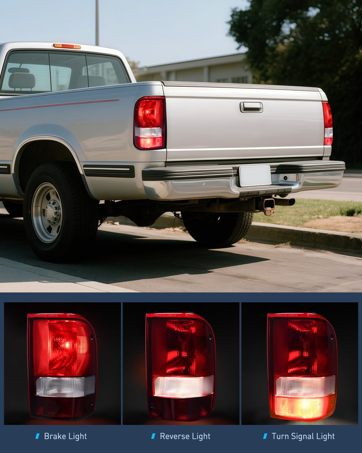 Taillight Assembly Compatible with 1993 1994 1995 1996 1997 Ford Ranger Dark Red Tail Light OE Style Rear Lamp Replacement Passenger Side