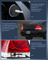 Taillight Assembly Compatible with 2006 2007 2008 2009 2010 2011 2012 2013 Chevy Impala 2014 2015 2016 Chevrolet Impala Limited Rear Tail Light Drive Side and Passenger Side