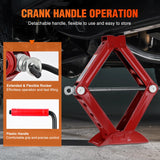 Scissor Jack for Car 1.5 Ton (3307 lbs), Heavy Duty Steel Scissor Lift Jack Car Kit with Crank Handle for Sedan SUV MPV Tire Changing, 3.18 Inch-13.6 Inch Lifting Range Portable Small Jack, Red