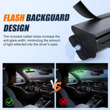 8LED Green White Traffic Advisor Strobe Light Bar Hazard Safety | with Vacuum Suction Emergency Dash Warning Flashing Lights Front/Rear Windshield Visor for Truck Police Construction Vehicles