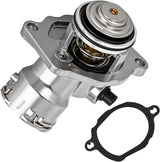 Aluminium Thermostat Housing Assembly Fit for Mercedes-Benz C230 C250 C300 C350 E300 ML350 R350 S400 SLK300 Engine Coolant Thermostat Housing for Car 2722000015 2722000115 2722000415 TM45100D