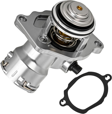 Aluminium Thermostat Housing Assembly Fit for Mercedes-Benz C230 C250 C300 C350 E300 ML350 R350 S400 SLK300 Engine Coolant Thermostat Housing for Car 2722000015 2722000115 2722000415 TM45100D