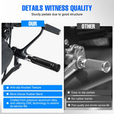 Motorcycle Foot Pegs Fit for Harley Dyna Sportster Forty Eight Road King Motorcycle Passenger Pedals Footpegs CNC Aluminum Billet Pedal Dirt Bike Footpegs Skidding Foot Rests Pegs, Black