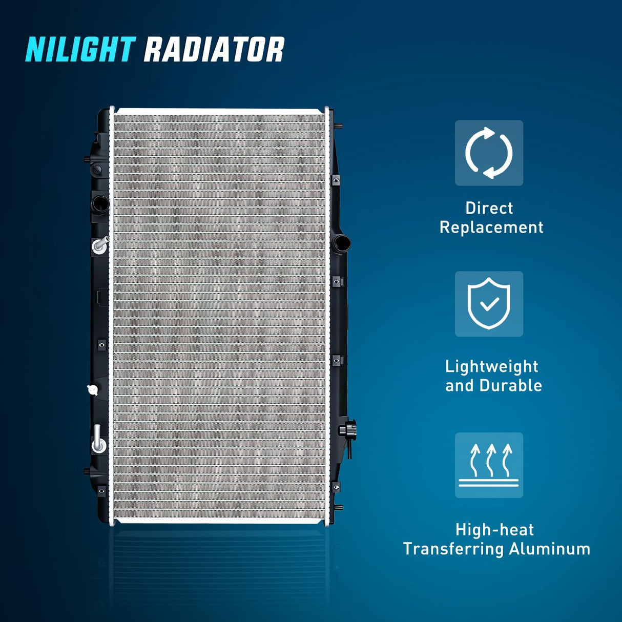 Radiator for Honda Accord 2008 2009 2010 2011 2012, Crosstour 2012 2013 2014 2015 2.4L L4, Engine Coolant Radiator Assembly Replace# 19010R70A51