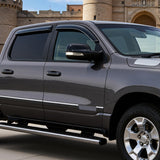 Window Visors for Ram 1500 Crew Cab 2019-2025 (New Body Style) | Outside Mount Rain Guards Vent Visors Window Deflectors, Smoke Tint, 4PCS