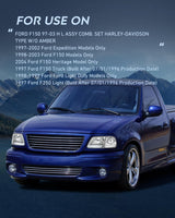 Headlight Assembly Compatible with 1997 1998 1999 2000 2001 2002 2003 Ford F-150 Expedition Chrome Housing