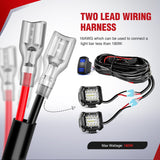16AWG Wire Harness Kit 2 Leads W/ 12V 5Pin Light Pods Switch | 3 Fuses | 4 Spade Connectors Nilight