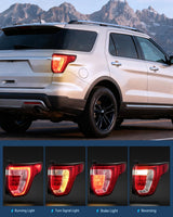 Taillight Assembly Compatible with 2016 2017 2018 2019 Ford Explorer Rear Lamp Replacement OE Style with LED and halogen bulbs Passenger Side