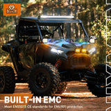 Side Shooter LED Light Pods with Amber DRL 4 Inch 26 W Spot Flood Combo LED Cubes Light w/ 16AWG Wiring Kit for Offroad Driving Fog Light Auxiliary Light on Truck ATV UTV