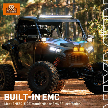 Side Shooter LED Light Pods with Amber DRL 4 Inch 26 W Spot Flood Combo LED Cubes Light w/ 16AWG Wiring Kit for Offroad Driving Fog Light Auxiliary Light on Truck ATV UTV