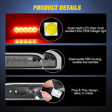 Third Brake Light for Nissan Cube 2009 2010 2011 2012 2013 2014 | for Nissan Cube 2009 2010 2011 2012 2013 2014, High Mount 3rd Stop Car Rear Center Cab LED Lamp Tail Replacement, Smoked Lens