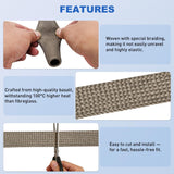 Titanium Spark Plug Wire Heat Shield Sleeve 1 Inch ID x 10' | 3632°F Heat Protection Cover for Fuel Line, Wire Loom, Brake Cable & Diesel Heater Exhaust