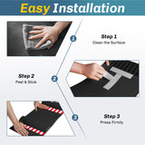 Garage Parking Mat, Durable Wheel Stop Pad Parking Aid with Reflective Strips for or Cars SUVs Trucks, 2-Pack