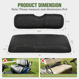 Golf Cart Front Seat Cover 1PC Black Leather EZGO TXT RXV | Waterproof Leather No Staple Design All Season Protection Sun Scratch Resistant Fits 1994-2013 EZGO TXT/ RXV