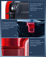 Taillight Assembly Compatible with 2015 2016 2017 Ford F150 F-150 Rear Tail Light with LED and Blind Spot System Lamp Replacement OE Style Radar Module NOT Included Passenger Side