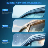 Window Visors for Dodge Grand Caravan 2008-2020 Outside Mount | For Chrysler Town & Country 2008-2016, VW Routan 2009-2012, Tape-On Rain Guards Vent Visors Smoke Tint, 4PCS