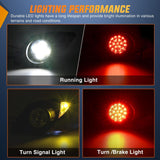 Golf Cart LED Light Kit 12V Stop Brake Turn Signal Yamaha Drive G29 | Headlight Taillight Horn Waterproof Plug and Play Complete Upgrade Kit for 2007-Up Yamaha Drive G29 Electric Carts