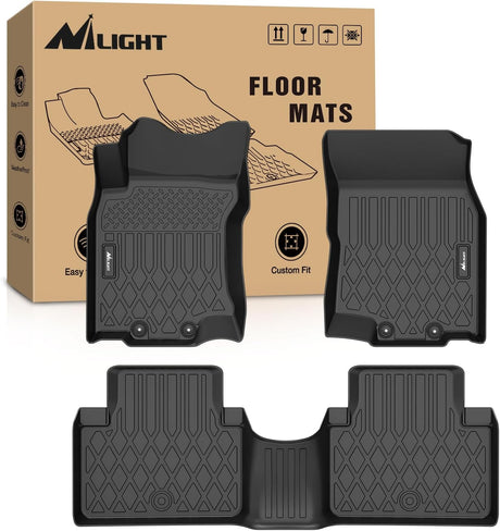 TPE Floor Mats for Nissan Rogue (Not fit Sport or Select Models) 2014 2015 2016 2017 2018 2019 2020, All Weather Custom Fit Heavy Duty Floor Liners