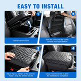 Center Console Cover Fit for Dodge Ram 1500 2013-2018 Ram 2500/3500 | 1500 Classic Model 2019-2024 Jump Seat Accessories Middle Armrest Cover for Car Waterproof Leather Arm Rest Cushion Pad