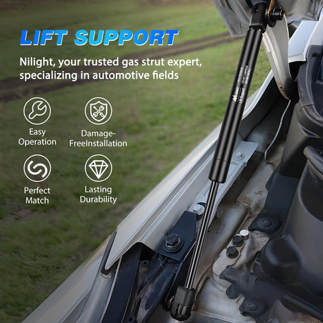 Hood Gas Struts Lift Supports 4339 for 2000-2005 Ford Excursion 1999-2005 Ford F-250 F-350 F-450 F-550 Super Duty Spring Shocks 18 Inch, 2PCS Set Rod